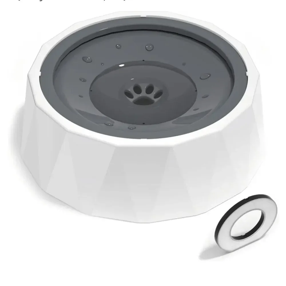 Dog Cat Pet Floating Water Bowl No Drip Slow Water Feeder Dispenser 70oz NIB